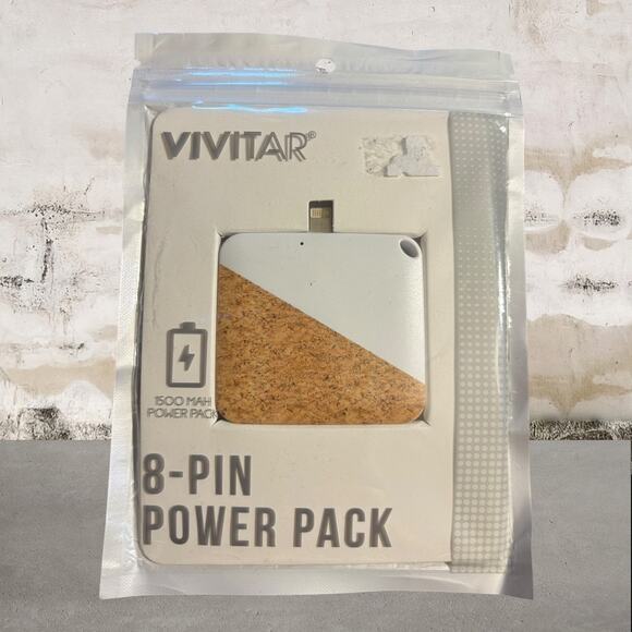 Vivitar 8 Pin 1500 mAH 3.7v Power Pack with USB Charging Cable NEW - Picture 1 of 2